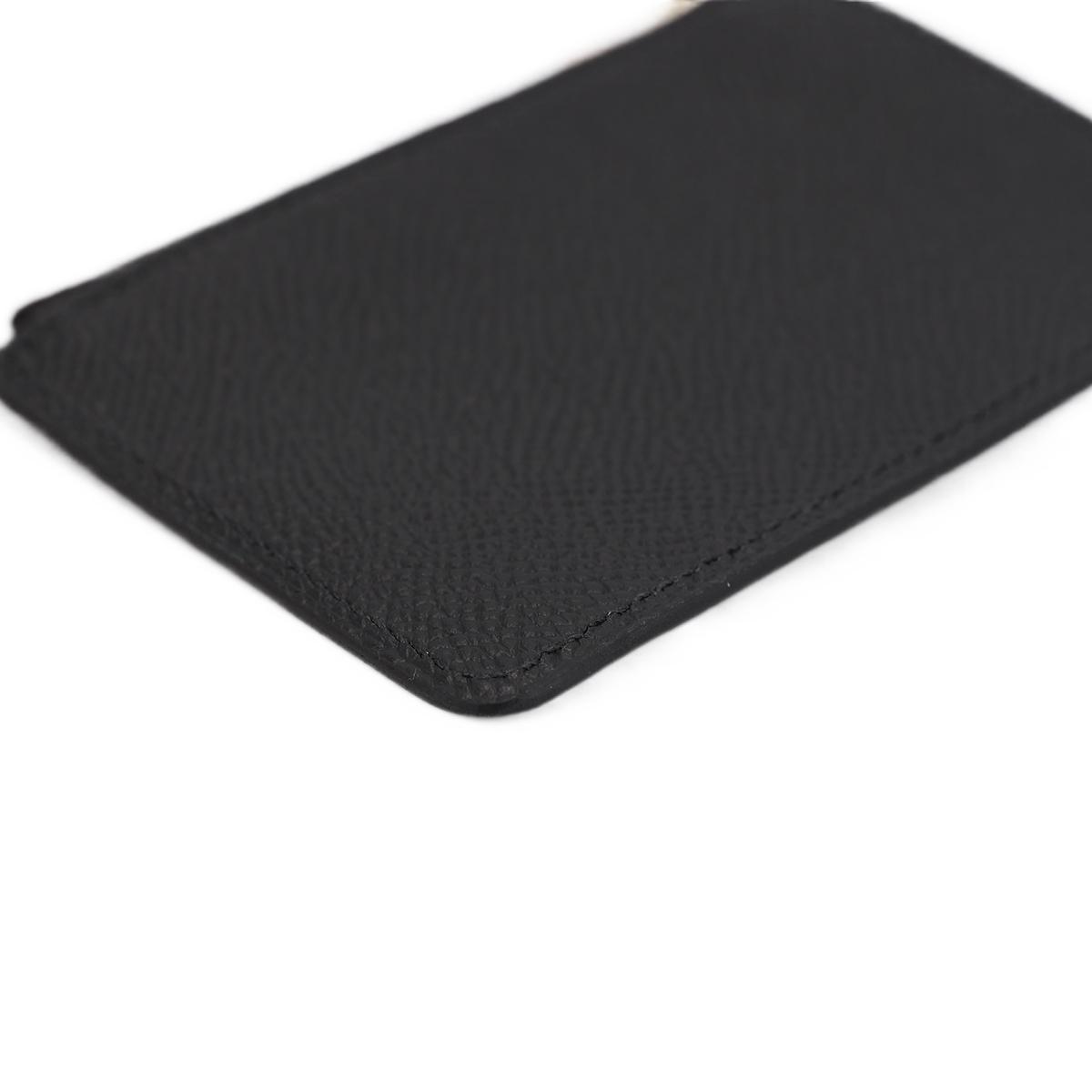 HERMÈS Constance Slim wallet in Black Epsom leather with Gold hardware - 21