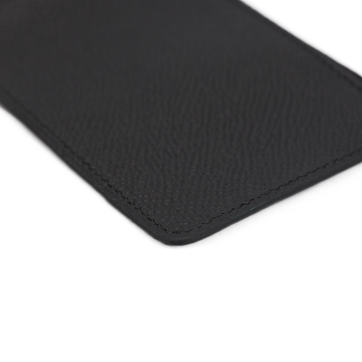 HERMÈS Constance Slim wallet in Black Epsom leather with Gold hardware - 24