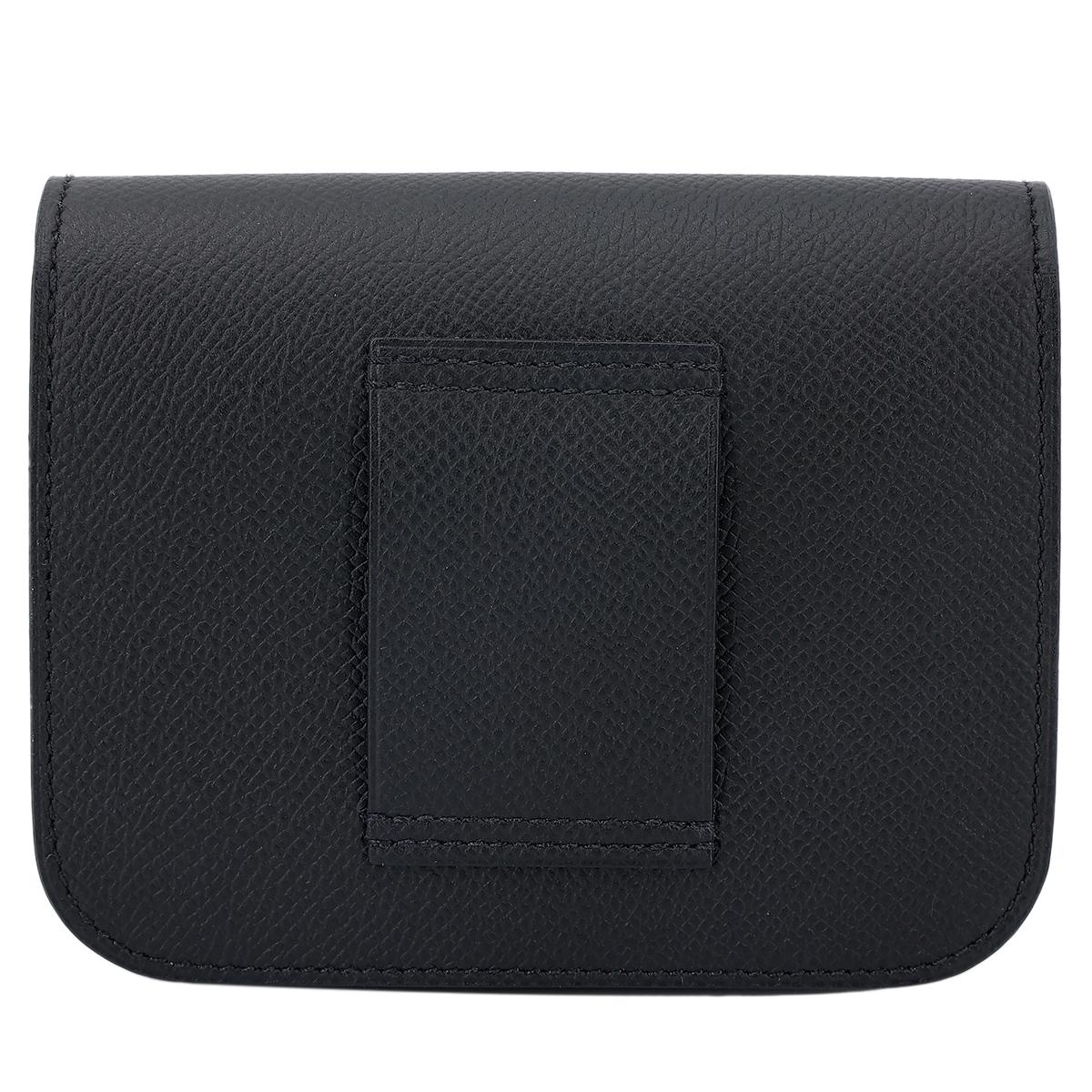 [中古] HERMÈS 爱马仕 Constance Slim 康康 钱包 89 Noir 黑色 Epsom皮 金扣 - 3