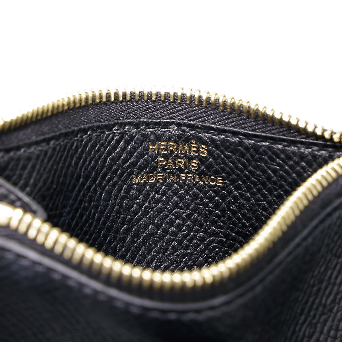 [中古] HERMÈS 爱马仕 Constance Slim 康康 钱包 89 Noir 黑色 Epsom皮 金扣 - 23