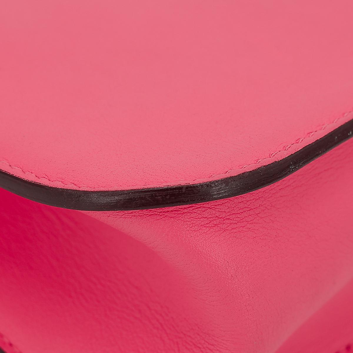 HERMÈS Halzan Mini shoulder bag in Rose Azalee Swift leather with Palladium hardware - 15