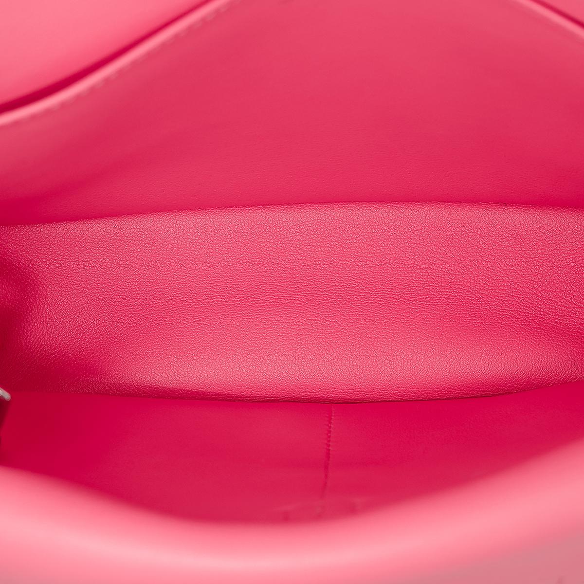 HERMÈS Halzan Mini shoulder bag in Rose Azalee Swift leather with Palladium hardware - 21