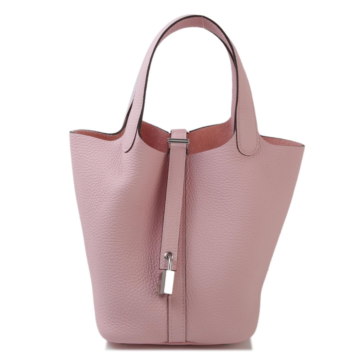 Unused ( Rank NS ) HERMÈS Picotin Lock PM Rose Sakura (3Q) Clemence Palladium hardware B (2023) - 1