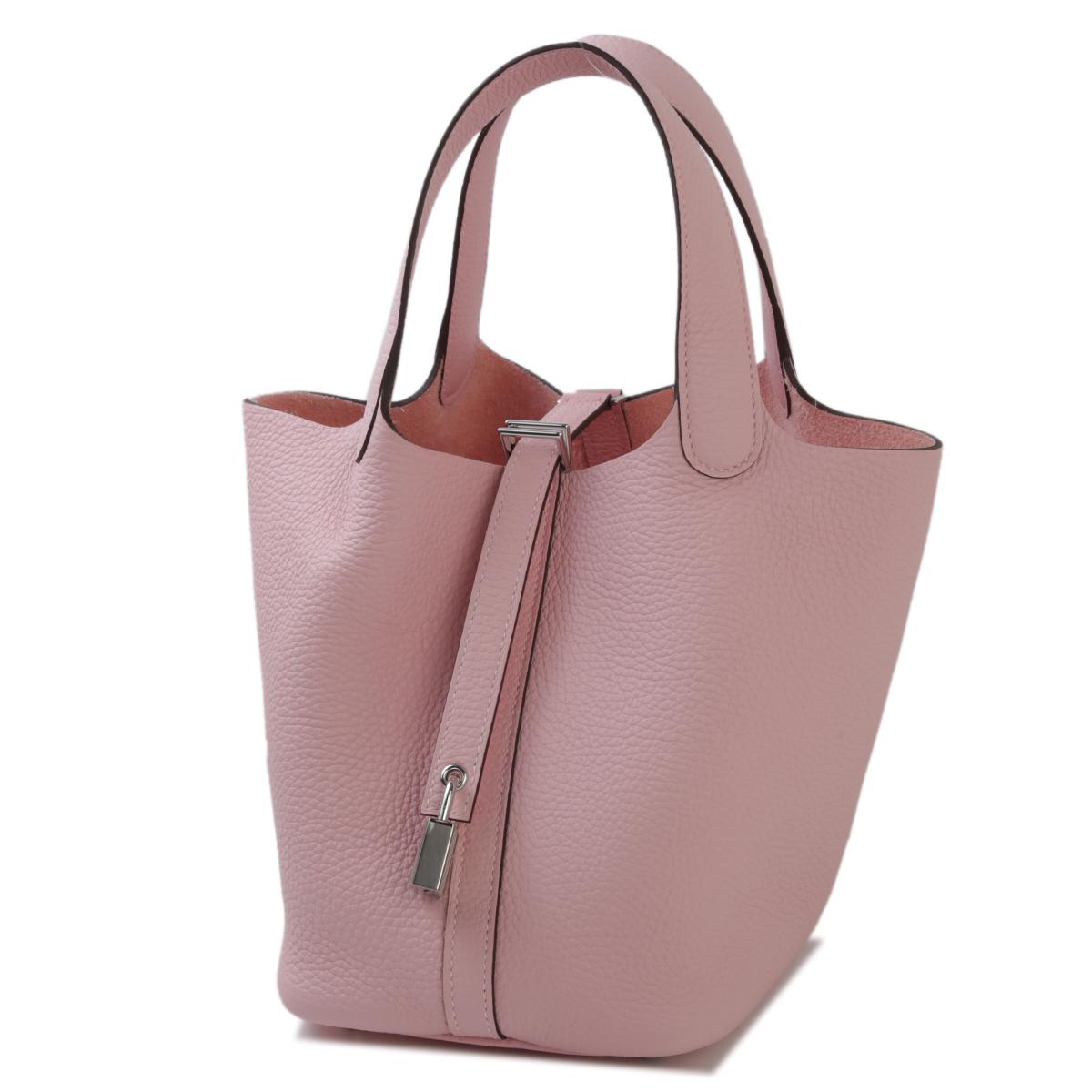 Unused ( Rank NS ) HERMÈS Picotin Lock PM Rose Sakura (3Q) Clemence Palladium hardware B (2023) - 2