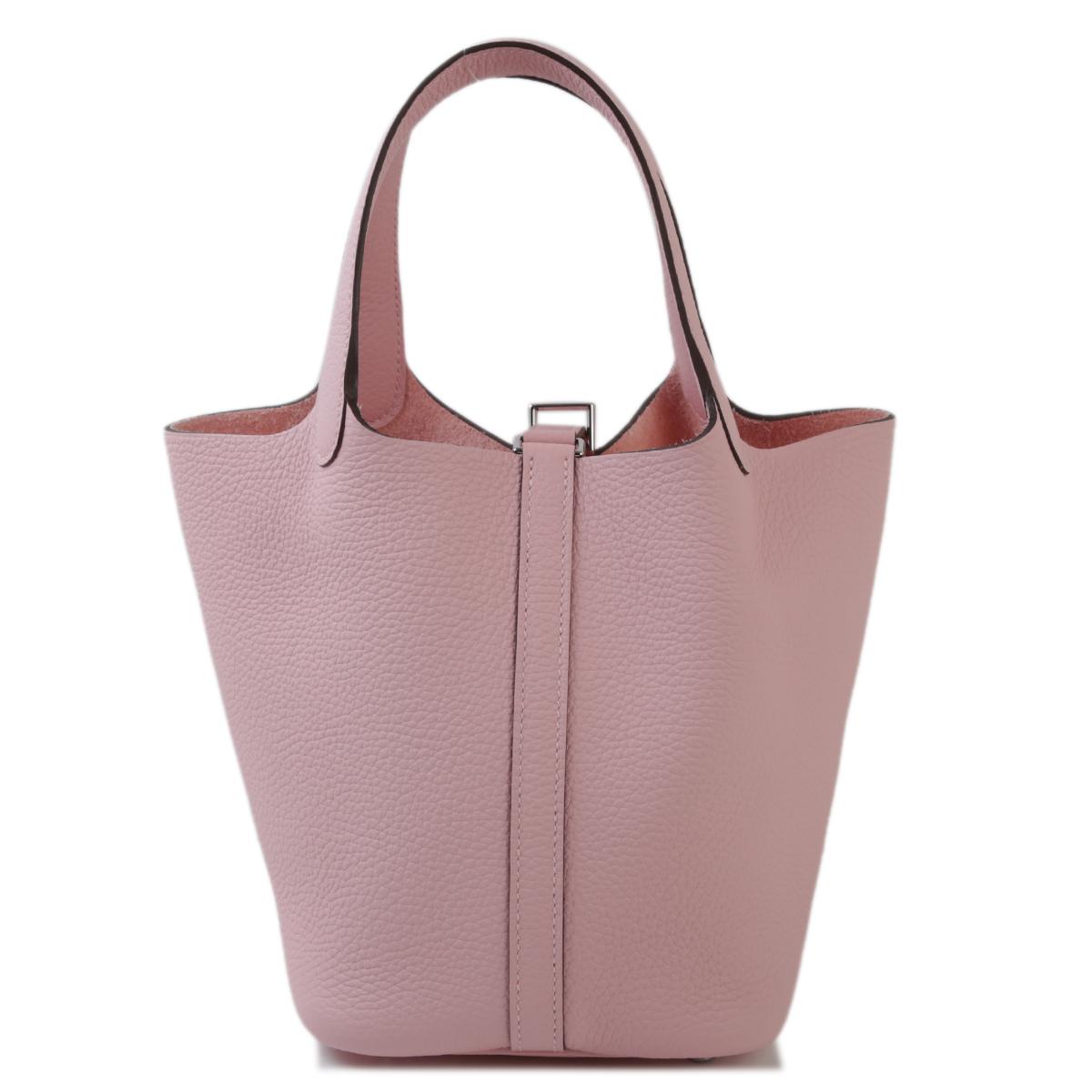 Unused ( Rank NS ) HERMÈS Picotin Lock PM Rose Sakura (3Q) Clemence Palladium hardware B (2023) - 3