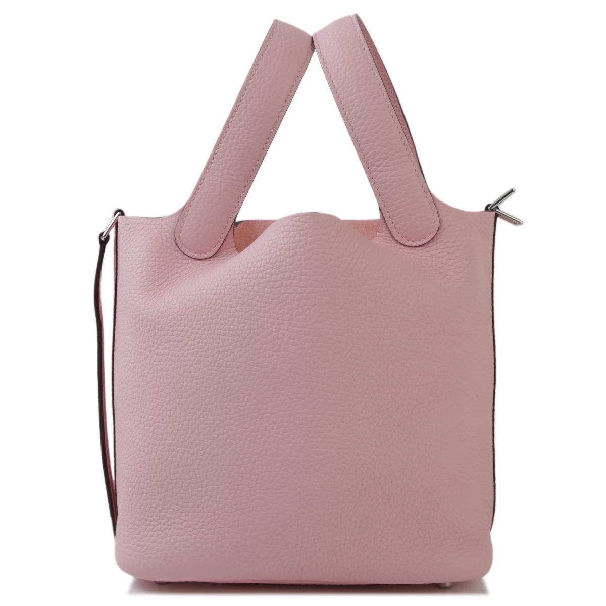 Unused ( Rank NS ) HERMÈS Picotin Lock PM Rose Sakura (3Q) Clemence Palladium hardware B (2023) - 5