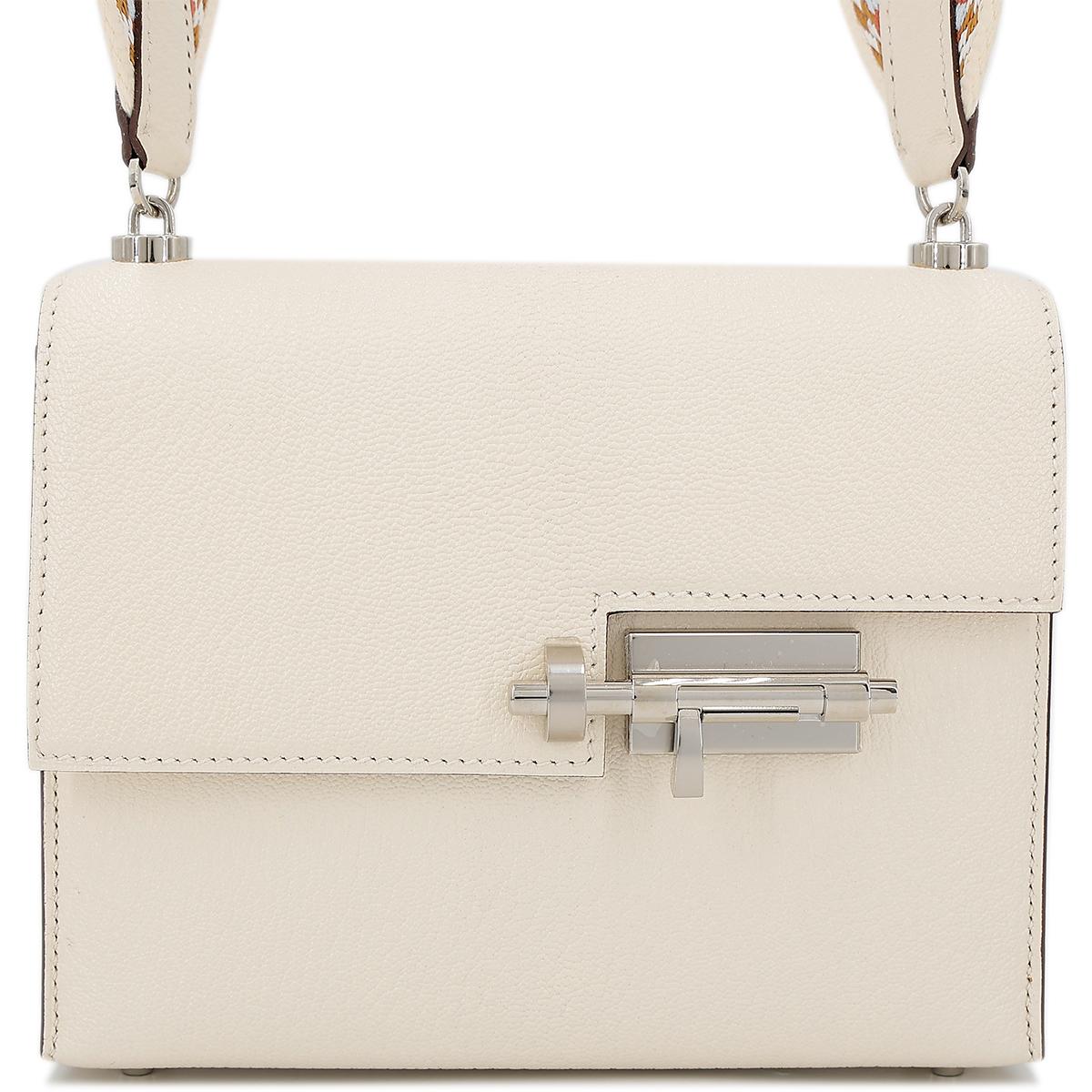 HERMÈS Verrou Mini shoulder bag in Nata Chevre leather with Palladium hardware - 1