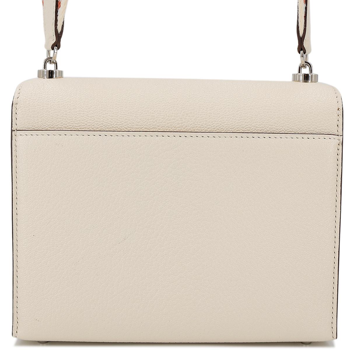 HERMÈS Verrou Mini shoulder bag in Nata Chevre leather with Palladium hardware - 3
