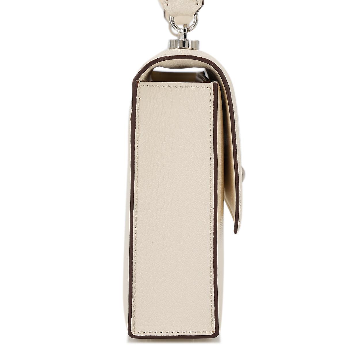 HERMÈS Verrou Mini shoulder bag in Nata Chevre leather with Palladium hardware - 5