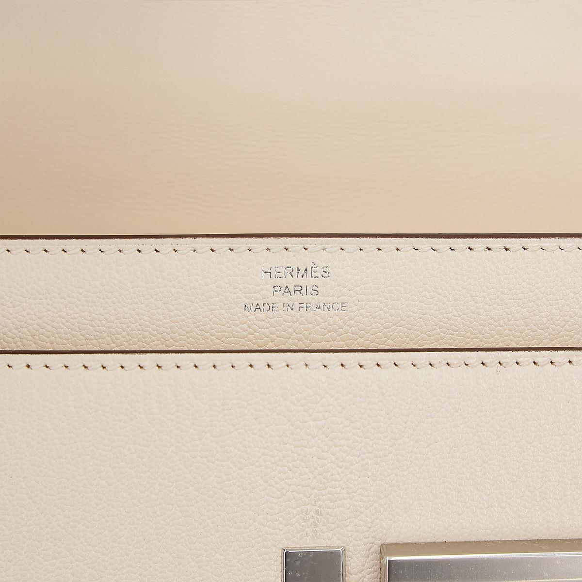 HERMÈS Verrou Mini shoulder bag in Nata Chevre leather with Palladium hardware - 17