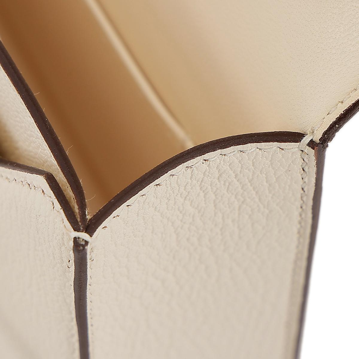 HERMÈS Verrou Mini shoulder bag in Nata Chevre leather with Palladium hardware - 19