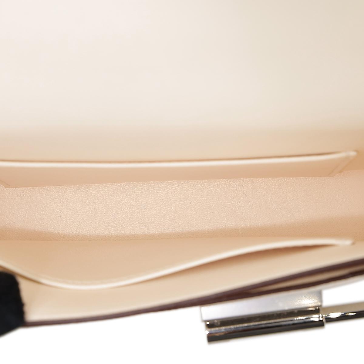 HERMÈS Verrou Mini shoulder bag in Nata Chevre leather with Palladium hardware - 18