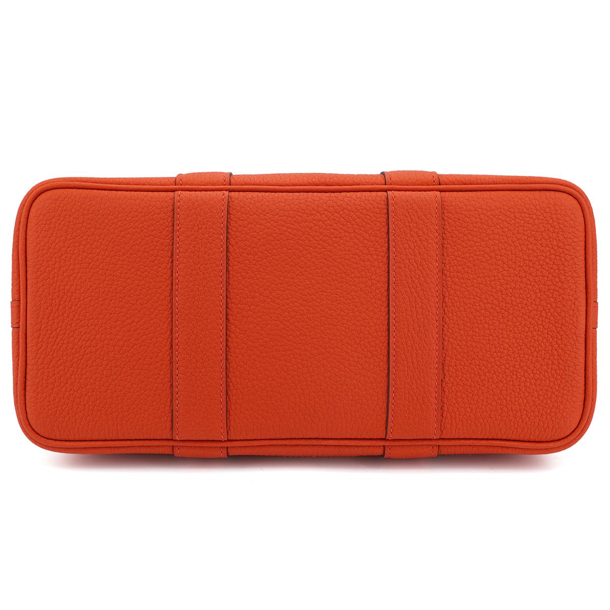 HERMÈS Garden Party 30 handbag in Capucine Negonda leather with Palladium hardware - 7