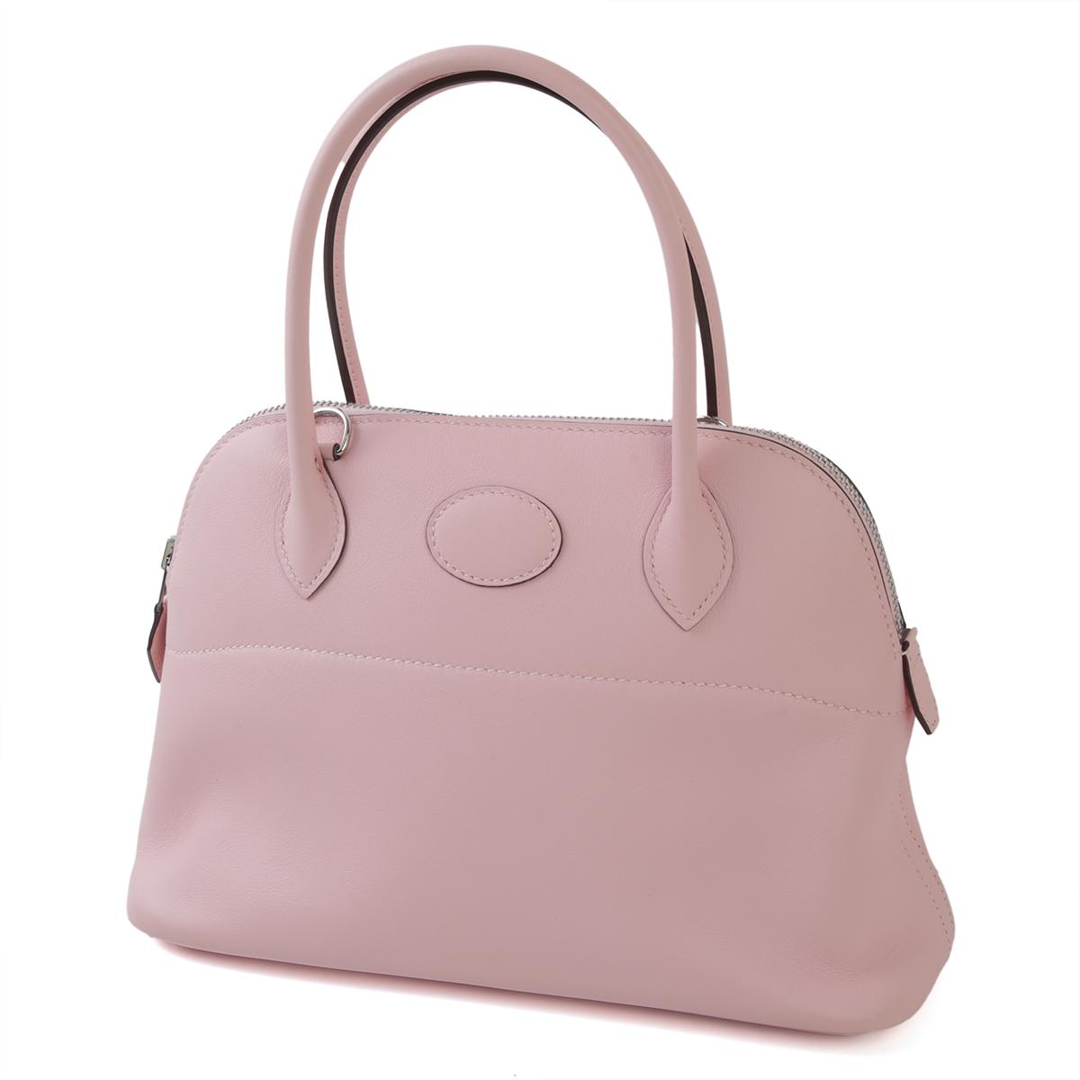 HERMÈS Bolide 27 handbag in Rose Sakura Swift leather with Palladium hardware - 2