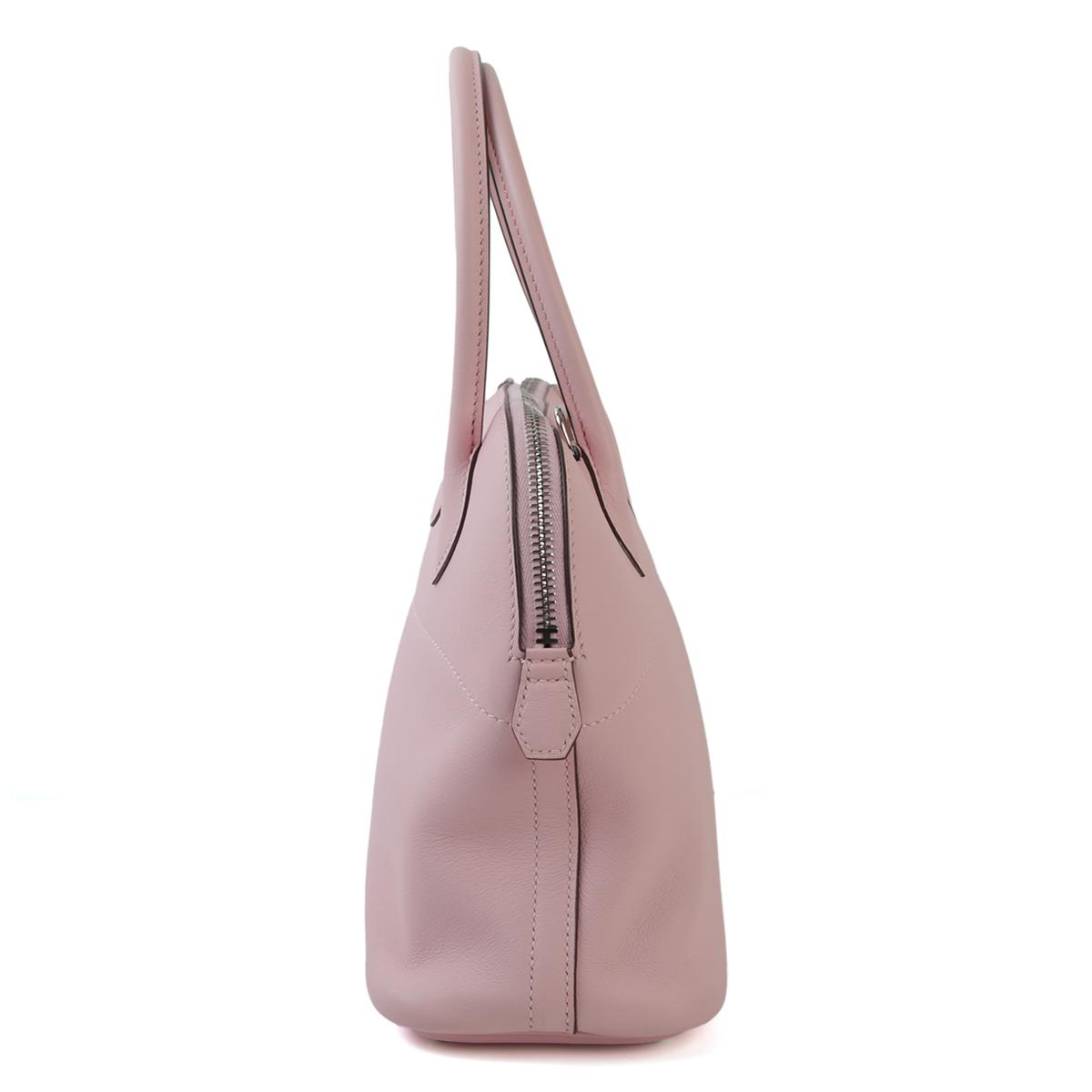 HERMÈS Bolide 27 handbag in Rose Sakura Swift leather with Palladium hardware - 4