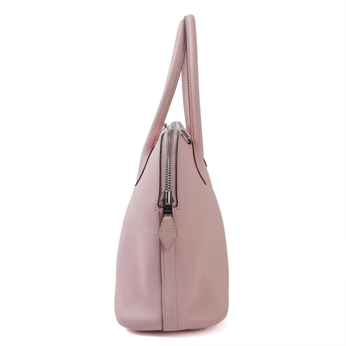 HERMÈS Bolide 27 handbag in Rose Sakura Swift leather with Palladium hardware - 5