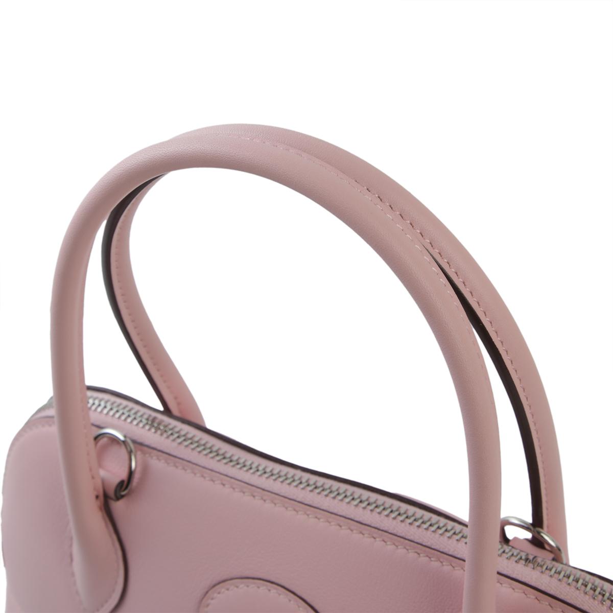 HERMÈS Bolide 27 handbag in Rose Sakura Swift leather with Palladium hardware - 6
