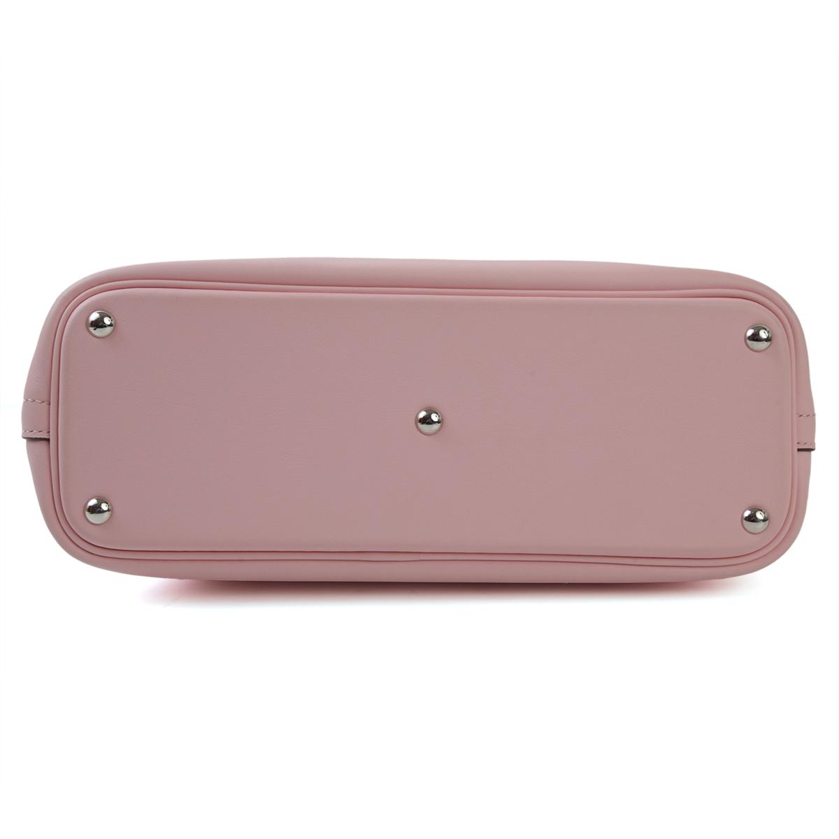 HERMÈS Bolide 27 handbag in Rose Sakura Swift leather with Palladium hardware - 7