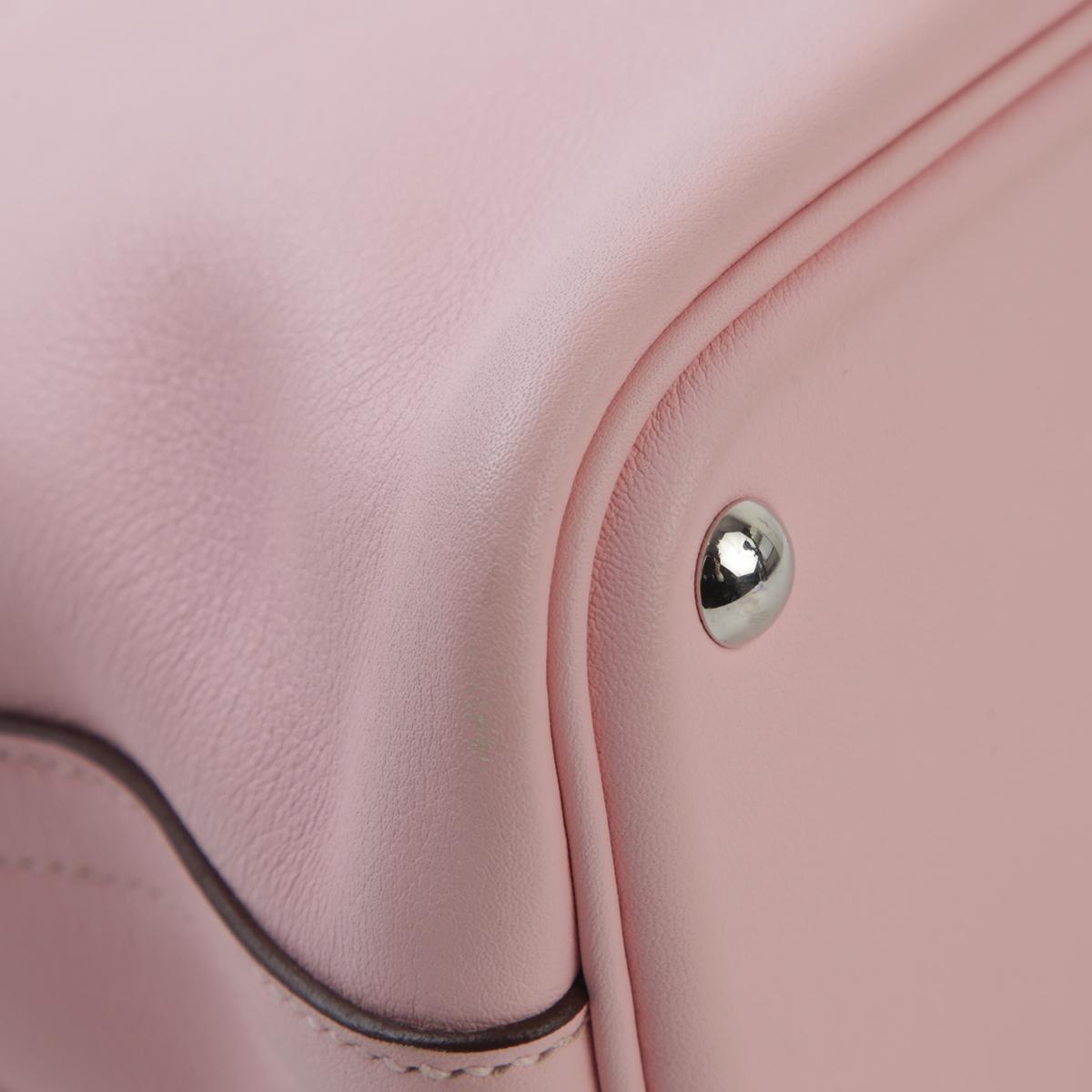 HERMÈS Bolide 27 handbag in Rose Sakura Swift leather with Palladium hardware - 10