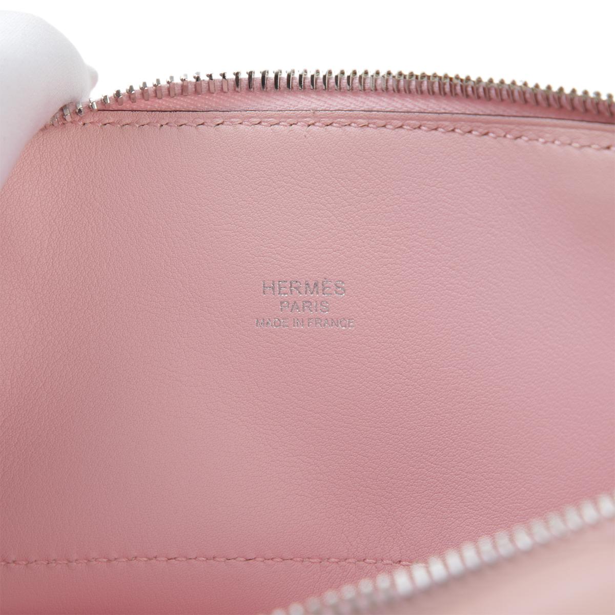 HERMÈS Bolide 27 handbag in Rose Sakura Swift leather with Palladium hardware - 12