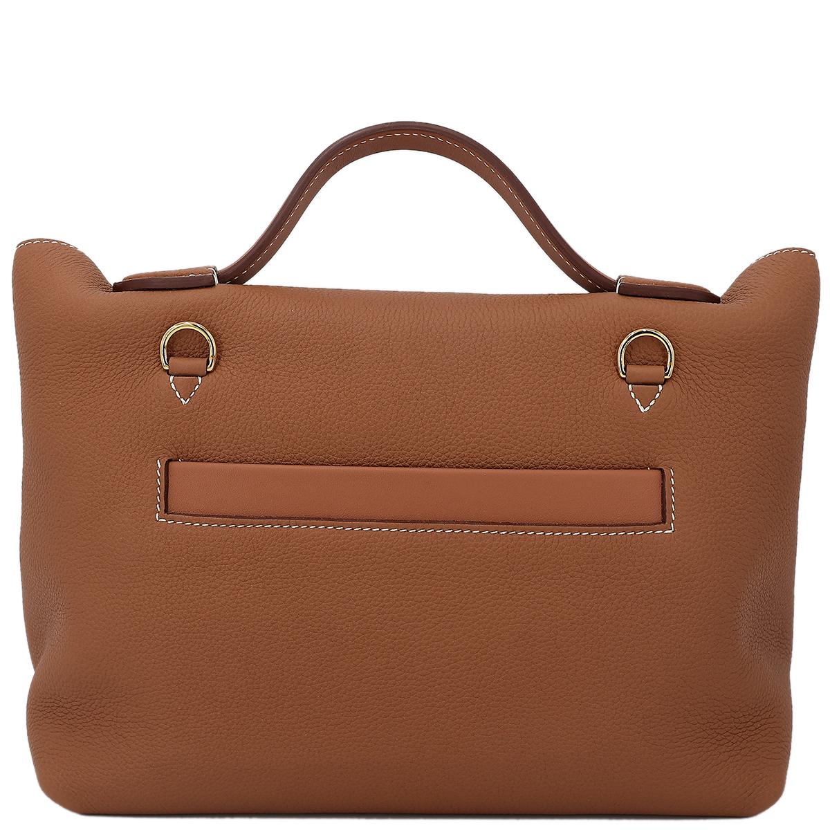 HERMÈS 24/24 - 29 handbag in Gold Togo leather and Swift leather with Gold hardware - 3