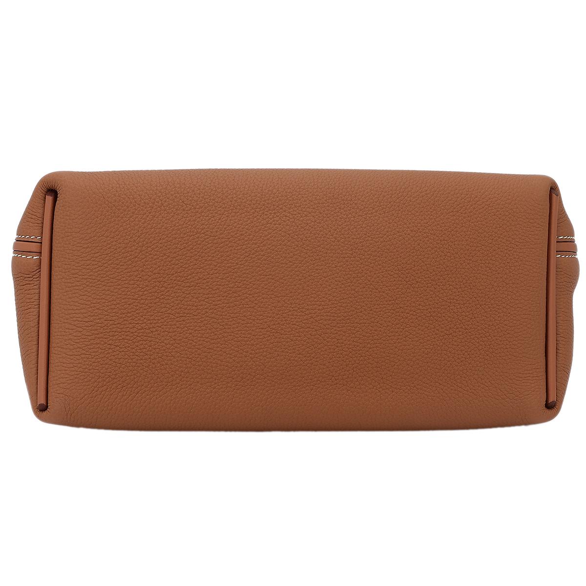 HERMÈS 24/24 - 29 handbag in Gold Togo leather and Swift leather with Gold hardware - 7