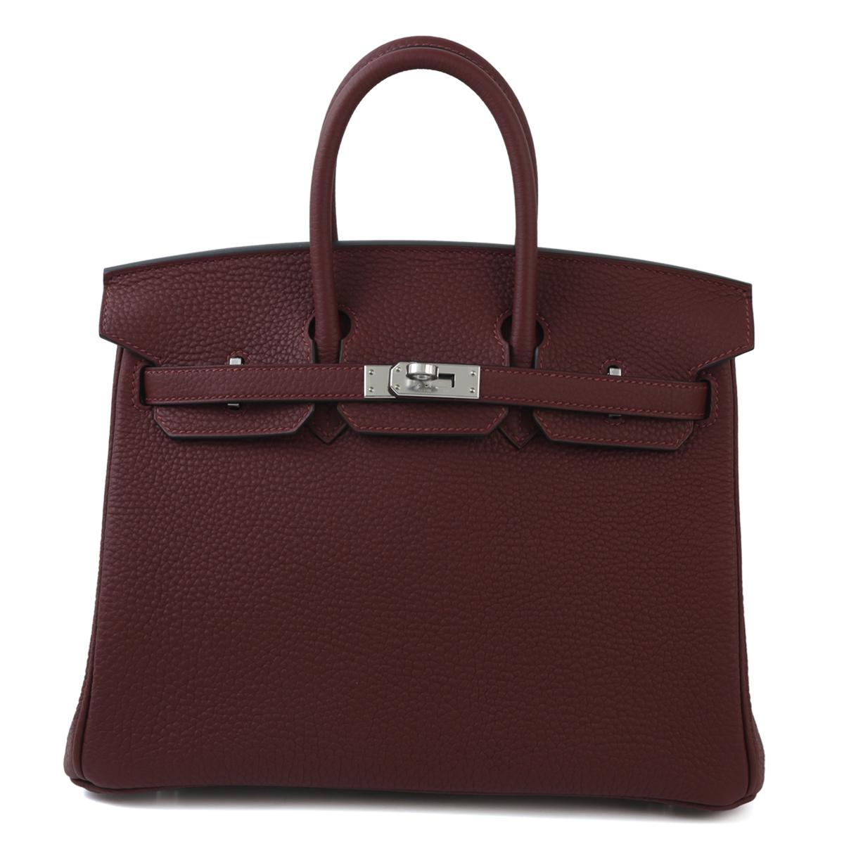 HERMÈS Birkin 25 handbag in Rouge H Togo leather with Rouge Venitien interior and Palladium hardware - 1