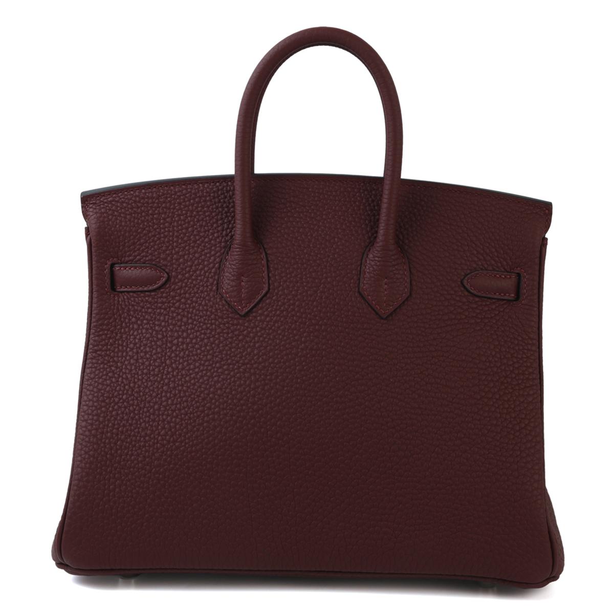 HERMÈS Birkin 25 handbag in Rouge H Togo leather with Rouge Venitien interior and Palladium hardware - 3