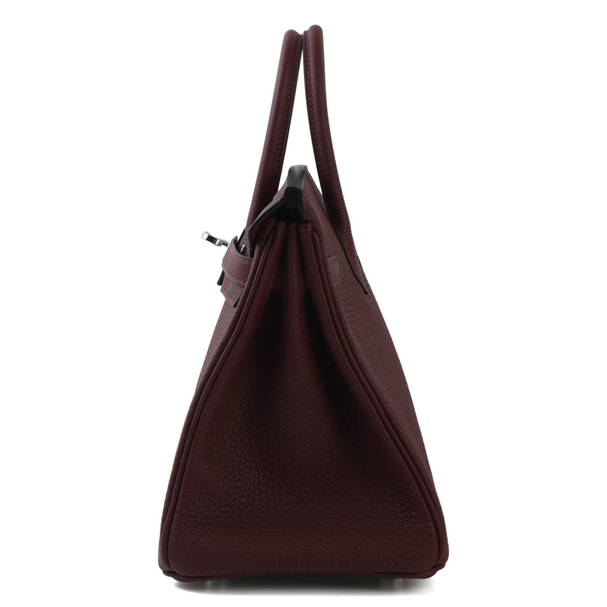 HERMÈS Birkin 25 handbag in Rouge H Togo leather with Rouge Venitien interior and Palladium hardware - 4
