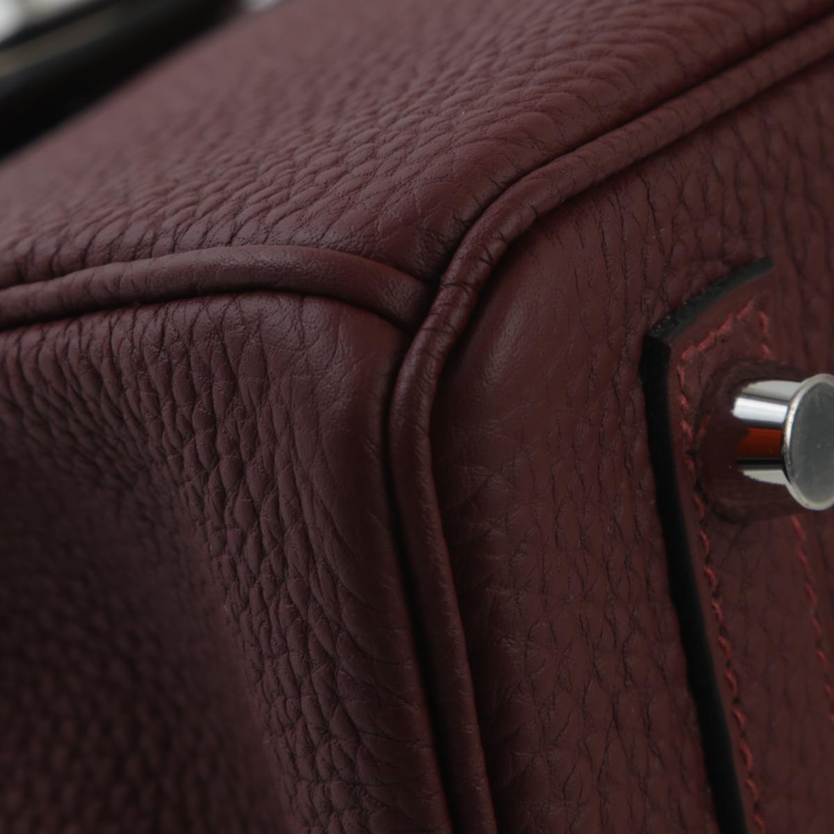 HERMÈS Birkin 25 handbag in Rouge H Togo leather with Rouge Venitien interior and Palladium hardware - 8