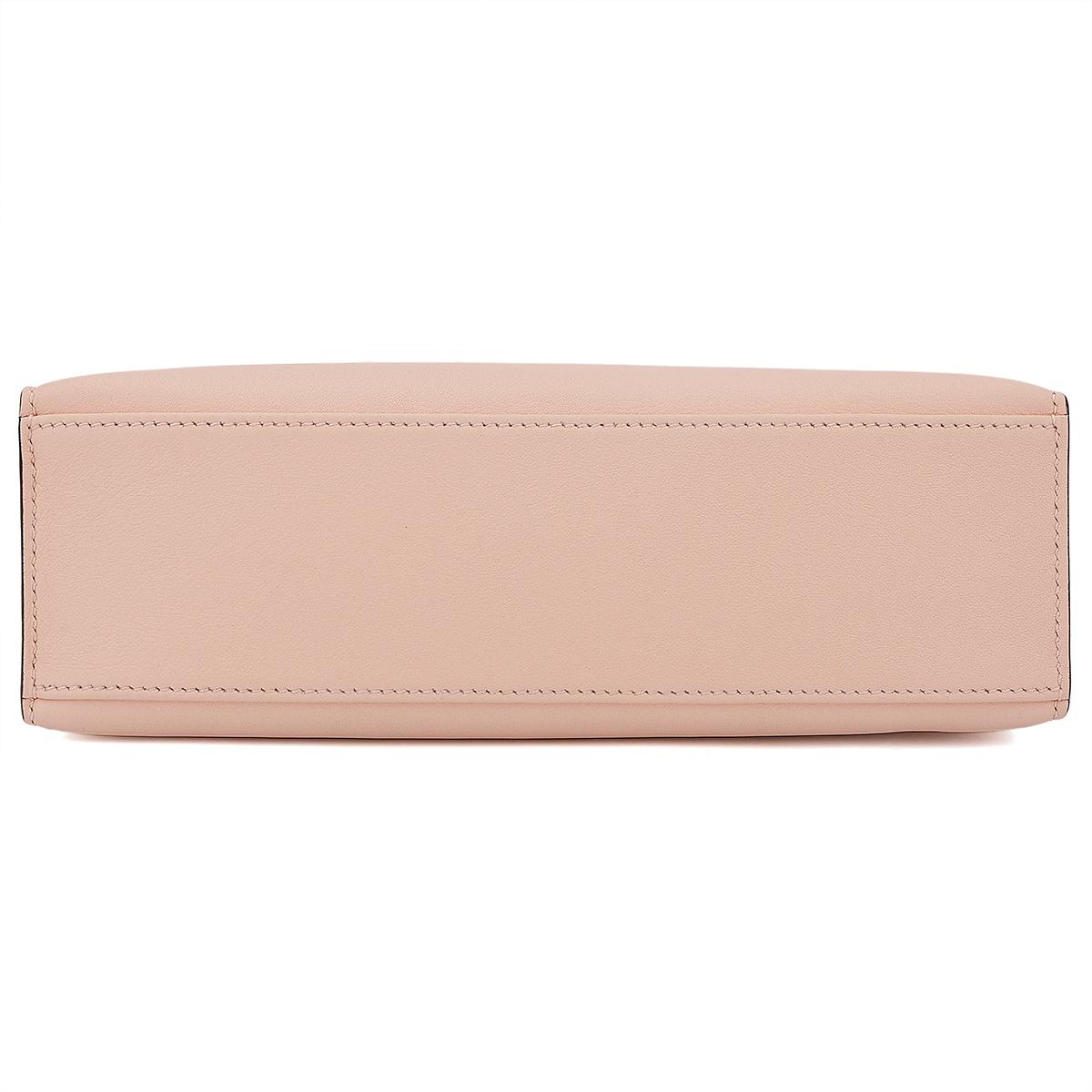 HERMÈS Kelly Pochette handbag in Rose Eglantine Swift leather with Palladium hardware - 6