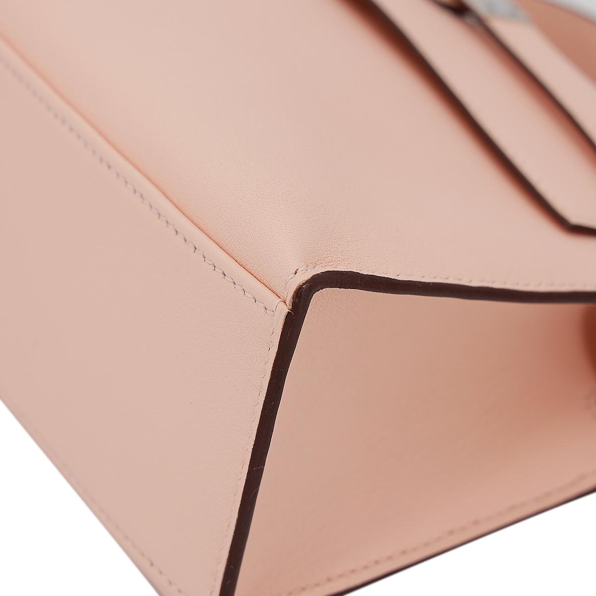 HERMÈS Kelly Pochette handbag in Rose Eglantine Swift leather with Palladium hardware - 8