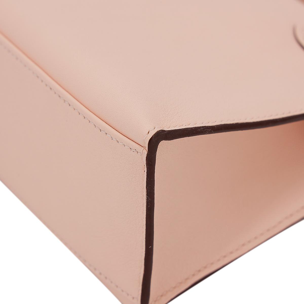 HERMÈS Kelly Pochette handbag in Rose Eglantine Swift leather with Palladium hardware - 10