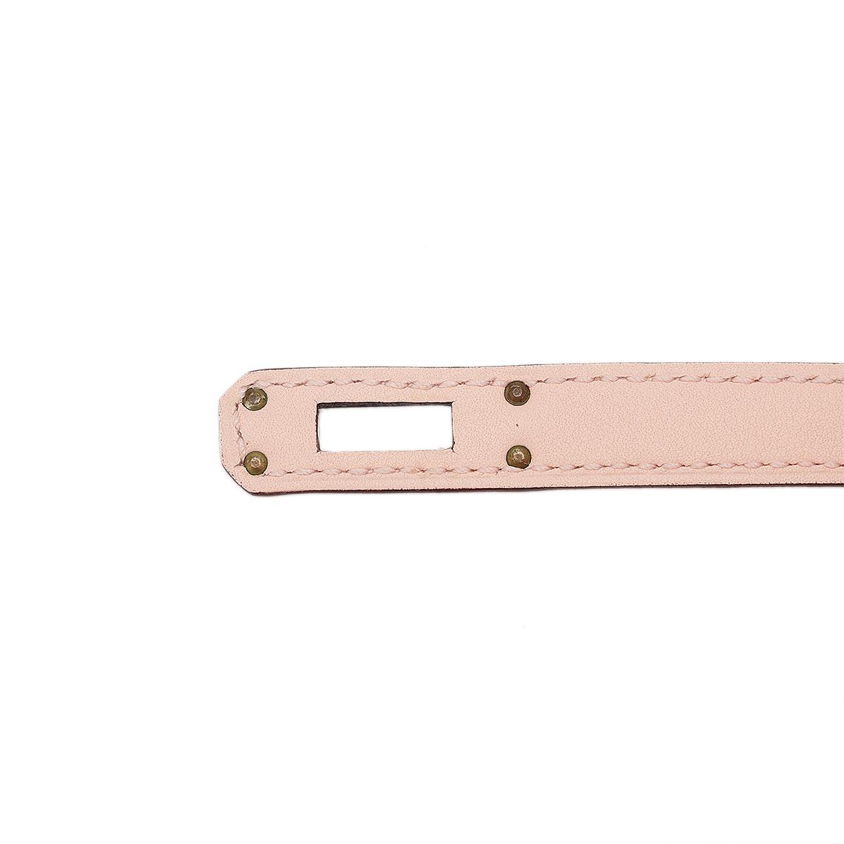 HERMÈS Kelly Pochette handbag in Rose Eglantine Swift leather with Palladium hardware - 16