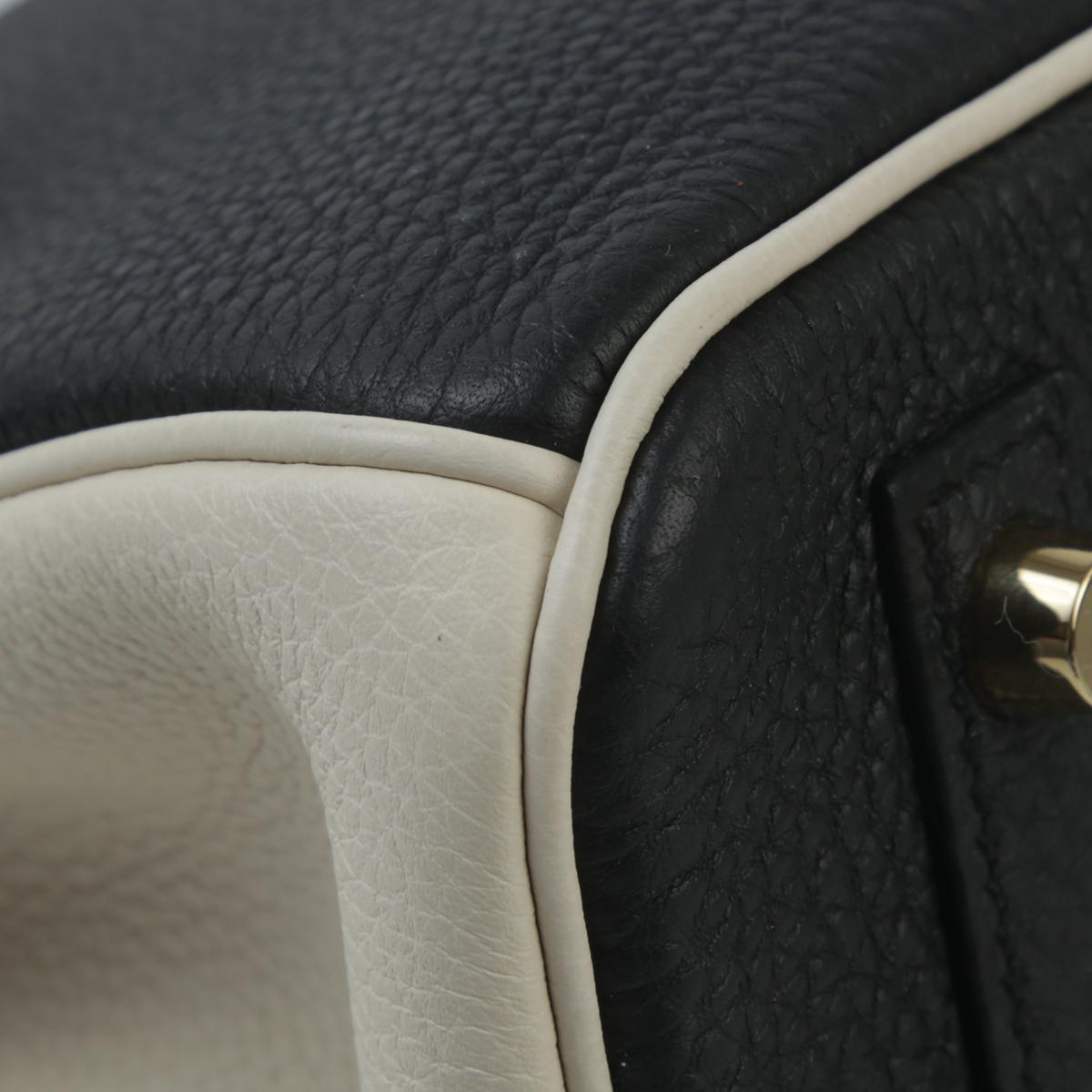 Very Good ( Rank A) HERMÈS Special Order Birkin 30 Black (89) Togo Permabrass - 8
