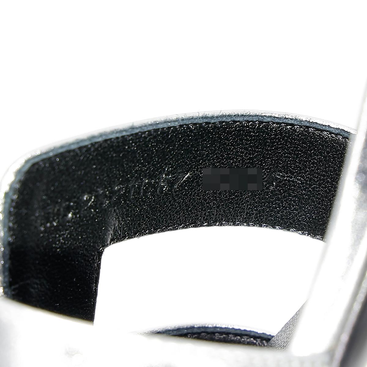 Brand New ( Rank N ) HERMÈS Oasis Sandal Silver Black - 9