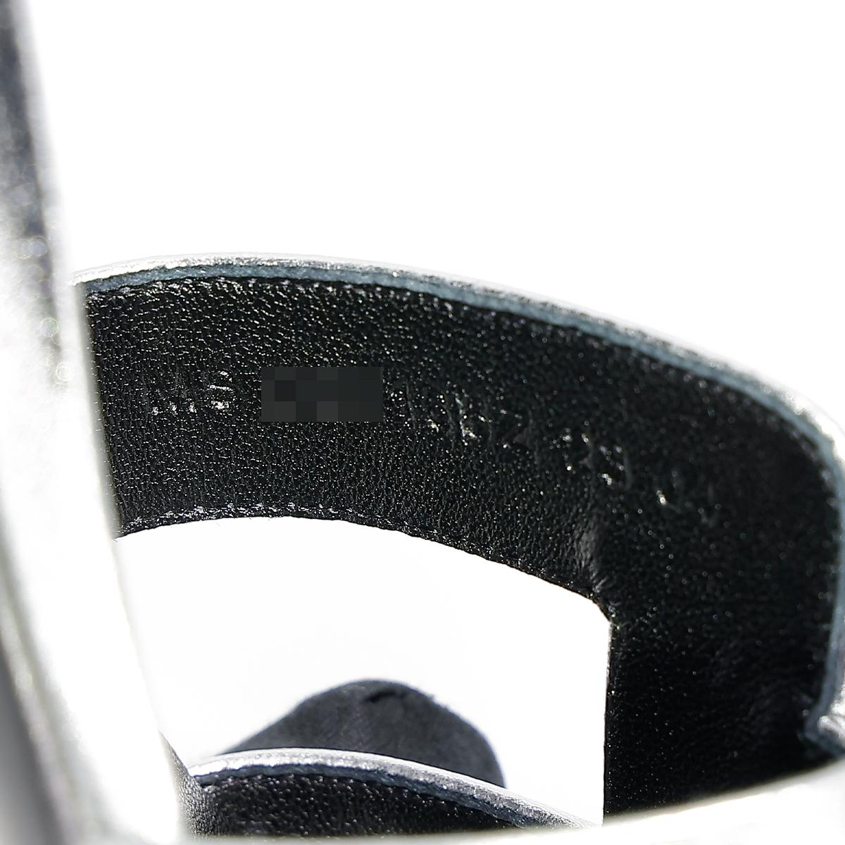 Brand New ( Rank N ) HERMÈS Oasis Sandal Silver Black - 10