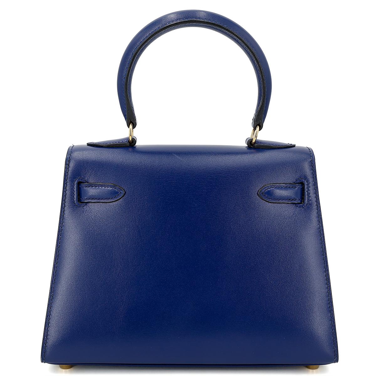 ランク A HERMÈS エルメス ミニケリー旧 ブルーサフィール ボックスカーフ ゴールド金具 ○Y刻印 - 3