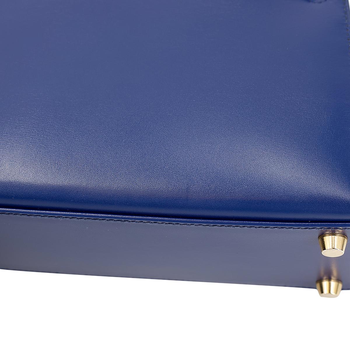 ランク A HERMÈS エルメス ミニケリー旧 ブルーサフィール ボックスカーフ ゴールド金具 ○Y刻印 - 13