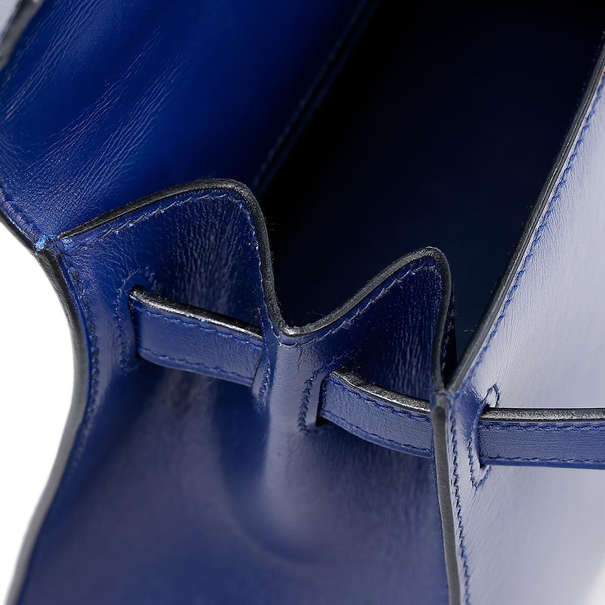 ランク A HERMÈS エルメス ミニケリー旧 ブルーサフィール ボックスカーフ ゴールド金具 ○Y刻印 - 22