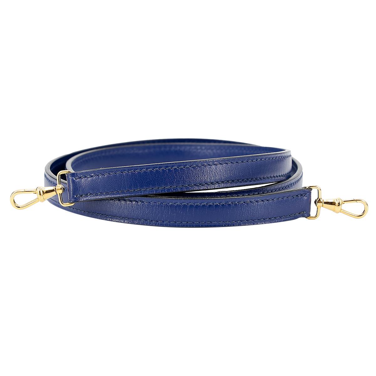 ランク A HERMÈS エルメス ミニケリー旧 ブルーサフィール ボックスカーフ ゴールド金具 ○Y刻印 - 27