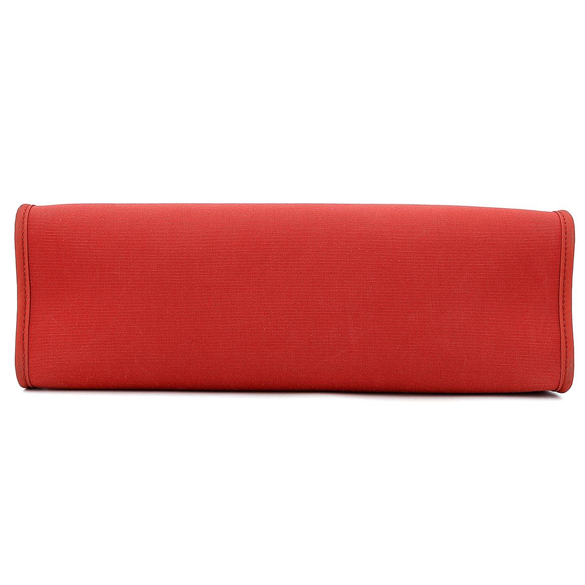 A美品 HERMÈS 愛馬仕 Herbag PM 31 55 愛馬仕紅 Rouge H 帆布 皮质 銀扣 - 8
