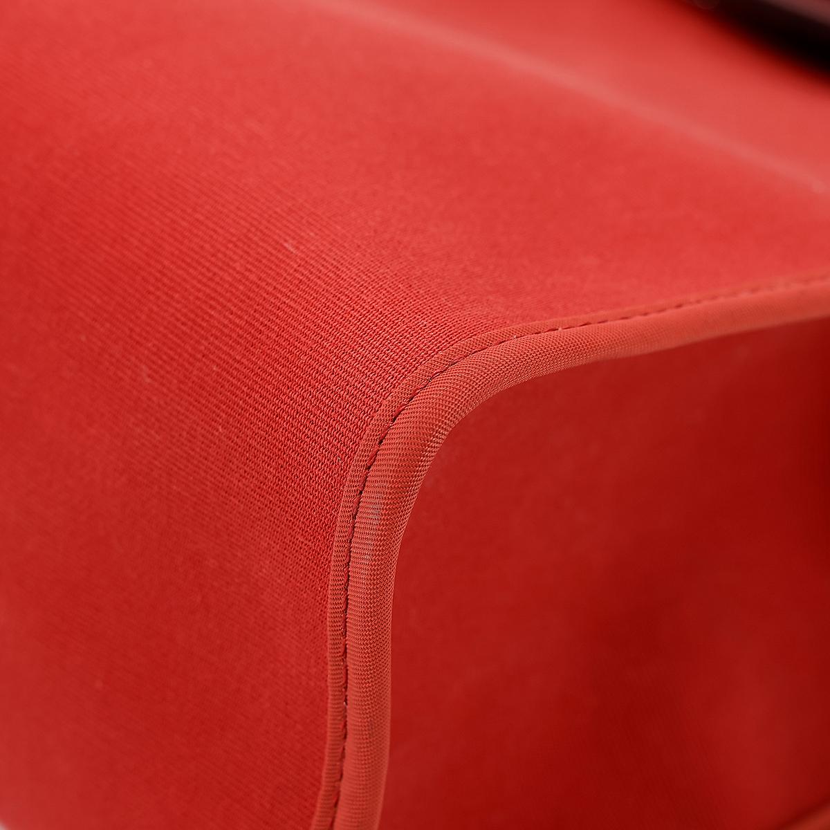 A美品 HERMÈS 愛馬仕 Herbag PM 31 55 愛馬仕紅 Rouge H 帆布 皮质 銀扣 - 11