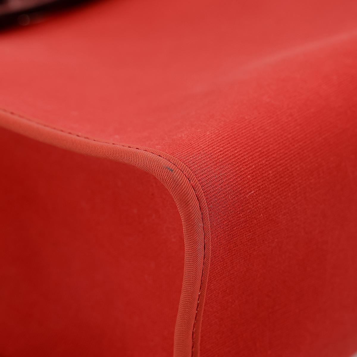 A美品 HERMÈS 愛馬仕 Herbag PM 31 55 愛馬仕紅 Rouge H 帆布 皮质 銀扣 - 10