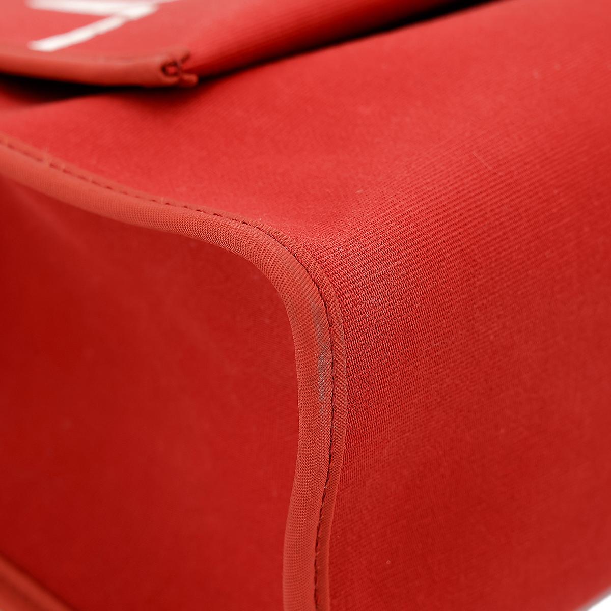 A美品 HERMÈS 愛馬仕 Herbag PM 31 55 愛馬仕紅 Rouge H 帆布 皮质 銀扣 - 12