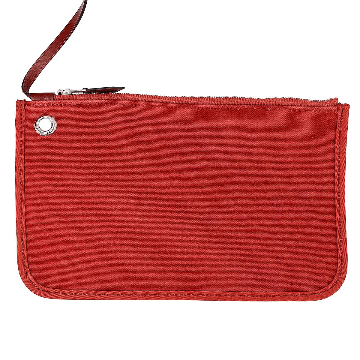 A美品 HERMÈS 愛馬仕 Herbag PM 31 55 愛馬仕紅 Rouge H 帆布 皮质 銀扣 - 25