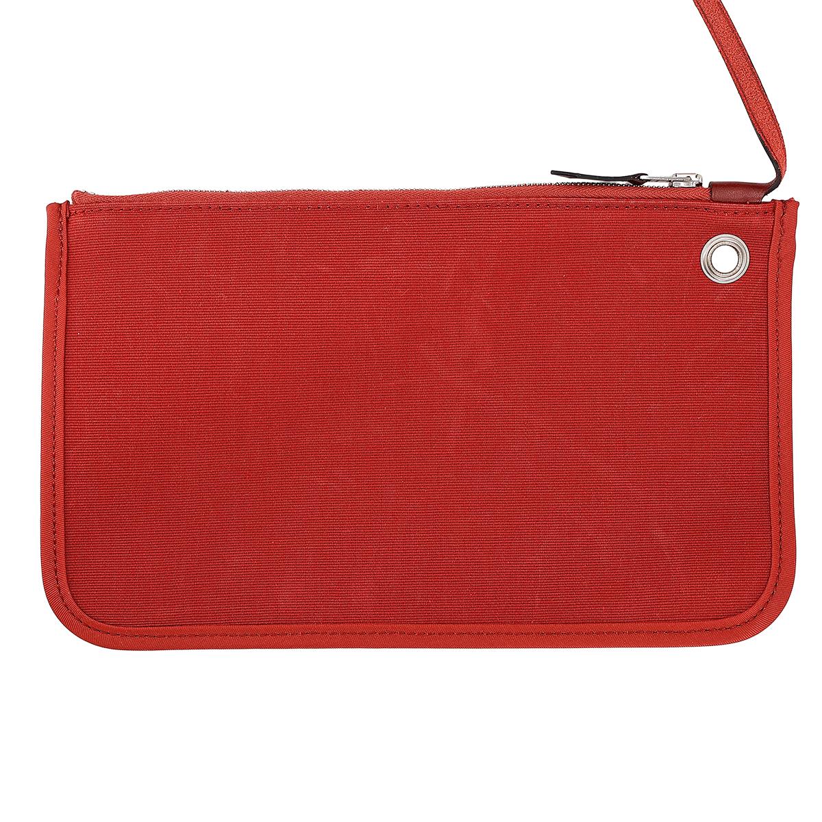 A美品 HERMÈS 愛馬仕 Herbag PM 31 55 愛馬仕紅 Rouge H 帆布 皮质 銀扣 - 26