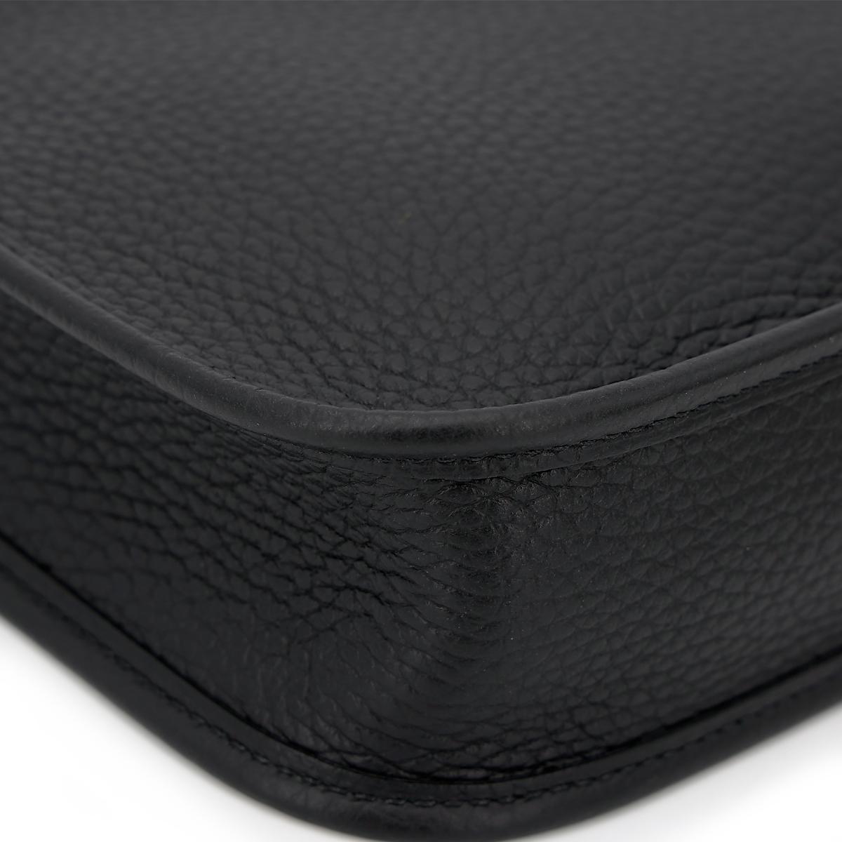 全新 HERMÈS 愛馬仕 Mini Evelyne 16 Amazone 112cm 89 黑色 Noir Clemence小牛皮 銀扣 B刻 2023年 - 9