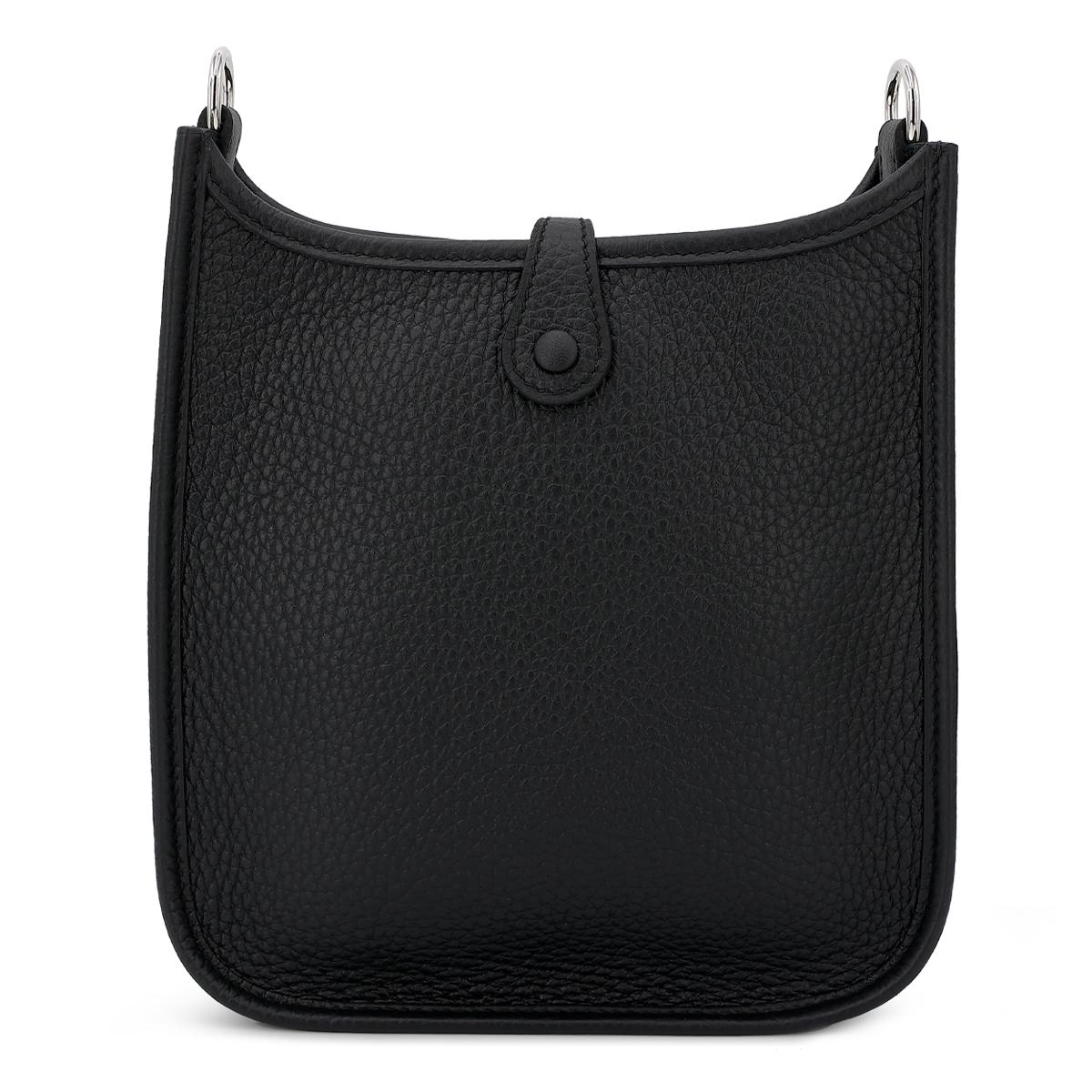 全新 HERMÈS 愛馬仕 Mini Evelyne 16 Amazone 112cm 89 黑色 Noir Clemence小牛皮 銀扣 B刻 2023年 - 3