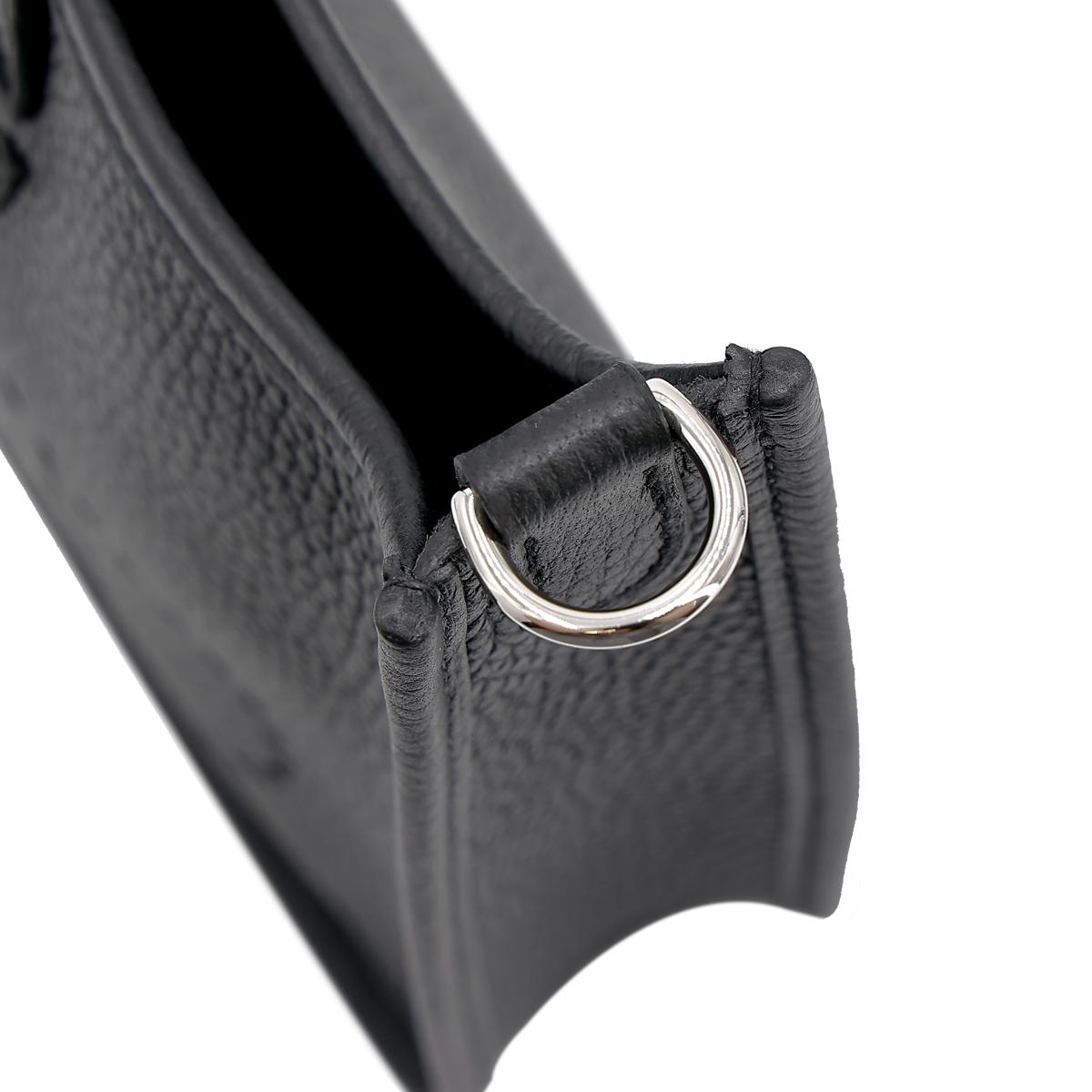 全新 HERMÈS 愛馬仕 Mini Evelyne 16 Amazone 112cm 89 黑色 Noir Clemence小牛皮 銀扣 B刻 2023年 - 16